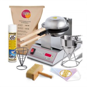 Zestaw Gofrownica Bubble Waffle + 9 elementów gofrownica bubble waffle GF4732