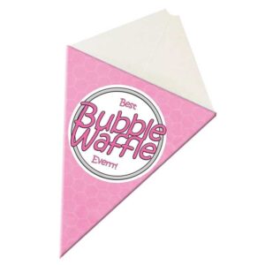 Rożki gofry Bubble Waffle | Różowe Best Ever Rożki gofry GF5945