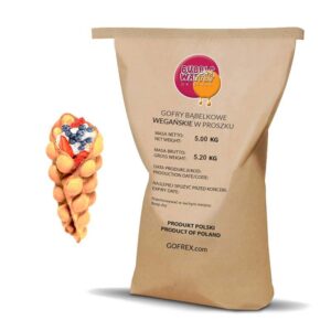 Ciasto na gofry bąbelkowe Bubble Waffle Wegańskie 5kg Ciasto na gofry bąbelkowe niebieskie gofry-babelkowe-Weganskie-w-proszku-5kg
