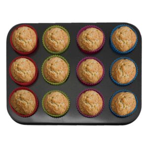 Forma na muffiny / plech na muffiny +12ks silikonových forem Zl Muffin Tray Gofrex Com GOFREX.com