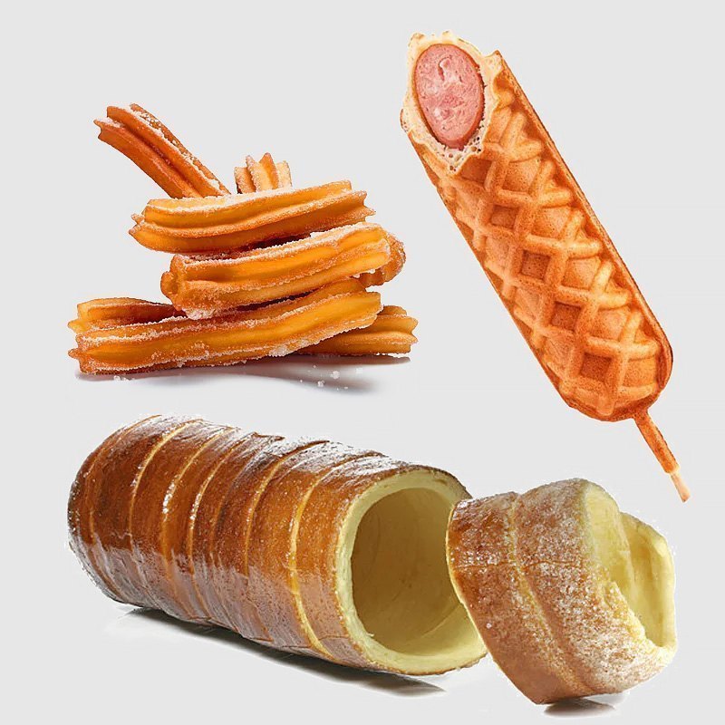 Gofrownice Bąbelkowe dla Lodziarni i Bubble Waffle gofrownice bąbelkowe kolacz-churros-corn-dog