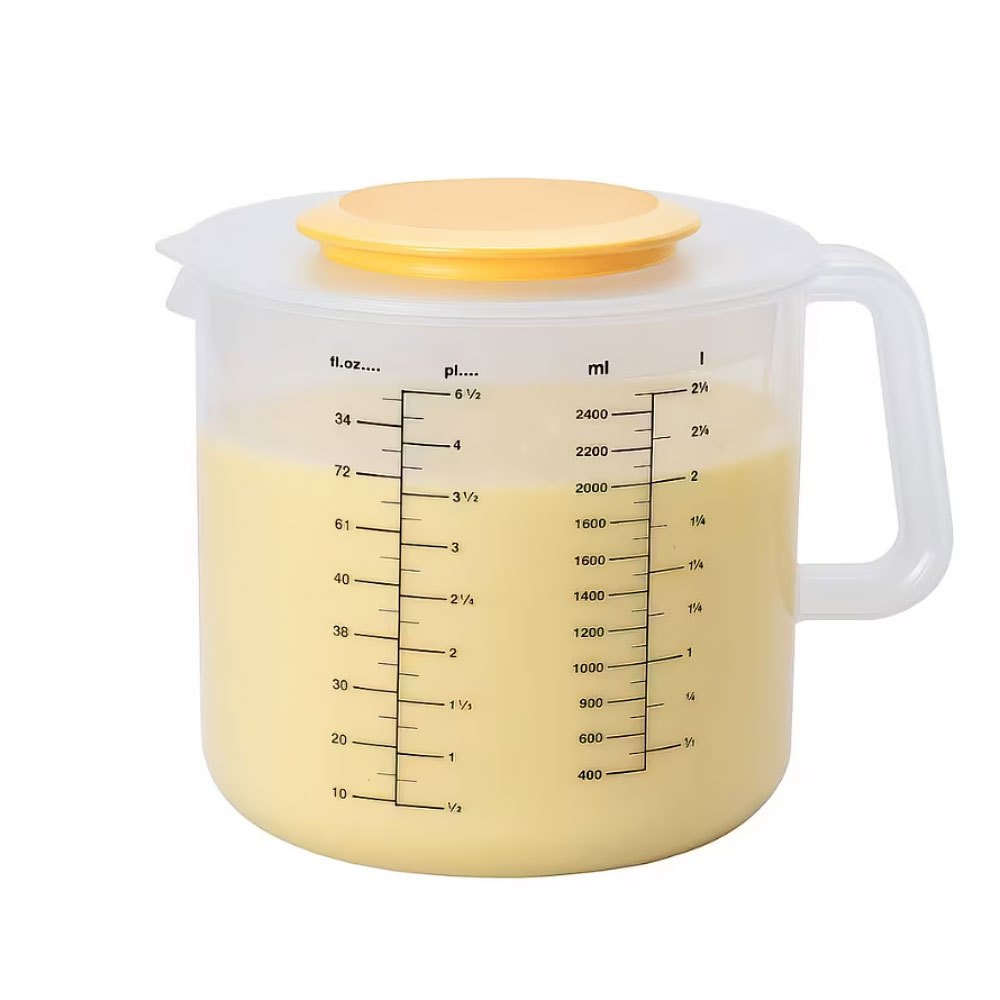 Przezroczysty pojemnik z miarką z pokrywką 2500 ml Gofrex Gofrex-GF142903 Przezroczysty pojemnik z miarką z pokrywką 2500 ml Gofrex Gofrex-GF142903