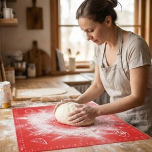 Stolnica silikonowa, mata kuchenna do pieczenia czerwona 40x50cm Gofrex czerwona-stolnica-silikonowa-mata-kuchenna-40-50-cm-Gofrex-3