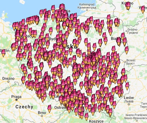 Gofrownice Bąbelkowe dla Lodziarni i Bubble Waffle gofrownice bąbelkowe Mapa_klientow_GOFREX