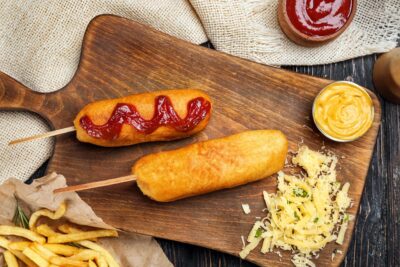 Jak gotowa mieszanka na Corn Dogs wpływa na chrupkość panierki po upieczeniu?  gofrex-72